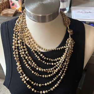 Elegant Multi-Strand Beaded Necklace